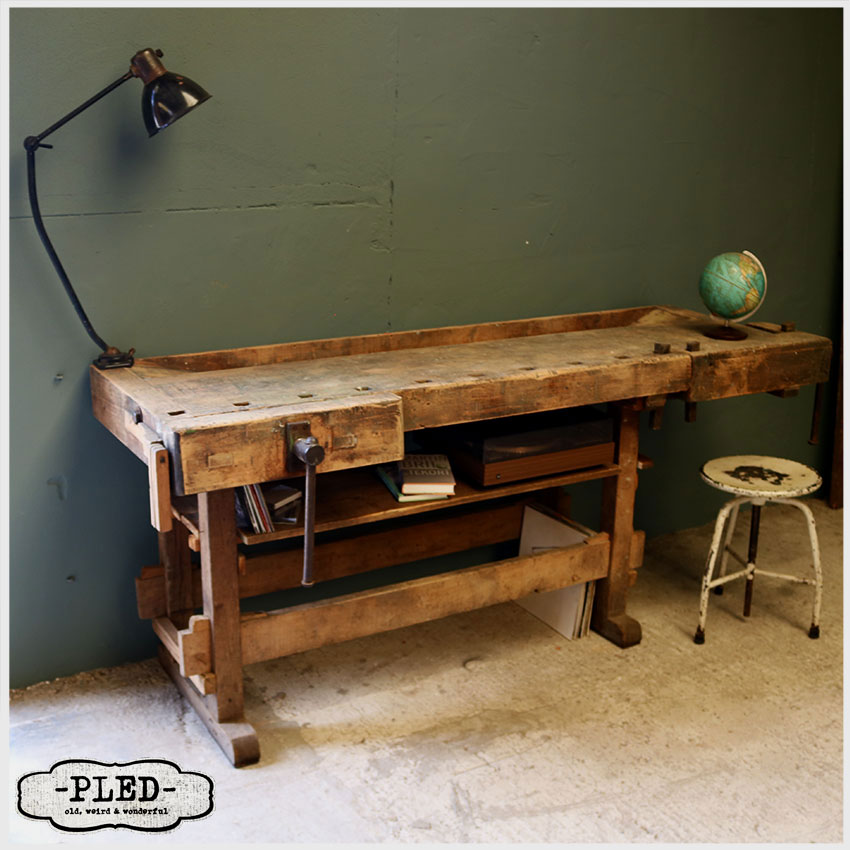 Dislocatie Obsessie kiespijn Oude houten werkbank – Vintage | Antique | Furniture | Industrial