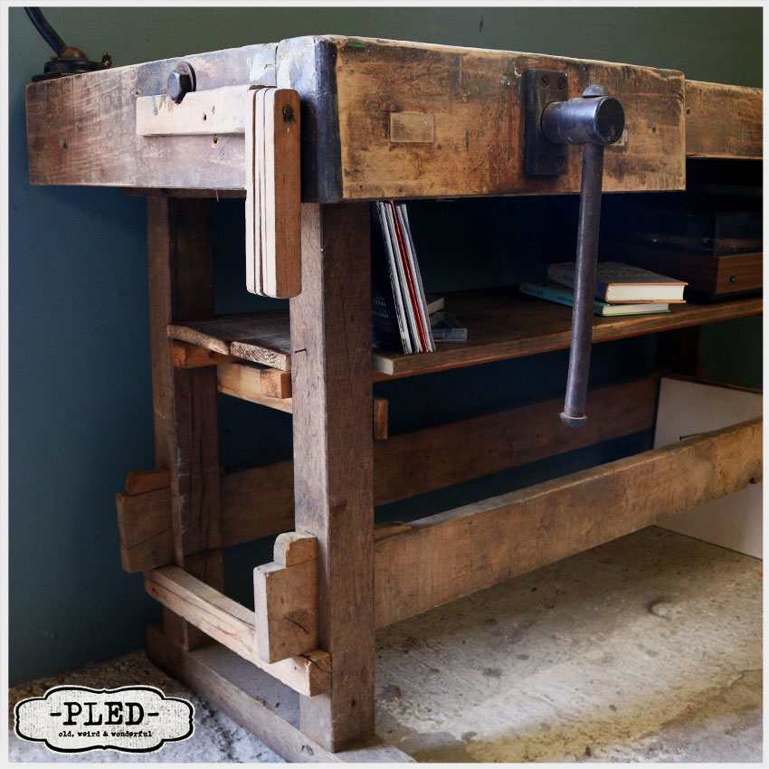 Namens Bloeden medeleerling Oude houten werkbank – Vintage | Antique | Furniture | Industrial