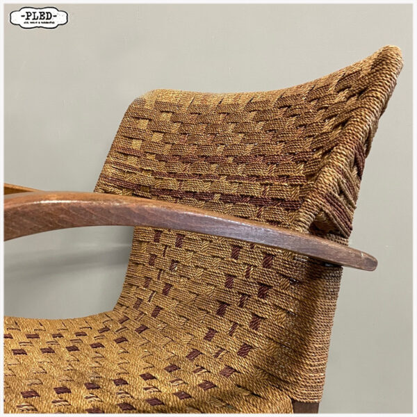 Vintage touw stoel / Rope chair - Afbeelding 8