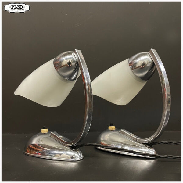 Twee streamline design bedlampjes, jaren veertig, Zukov - Afbeelding 7