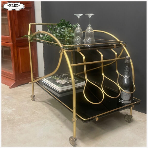 Midcentury Art Deco style serveer trolley - Afbeelding 12