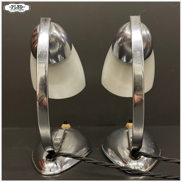 Twee streamline design bedlampjes, jaren veertig, Zukov - Afbeelding 6