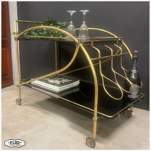 Midcentury Art Deco style serveer trolley - Afbeelding 11