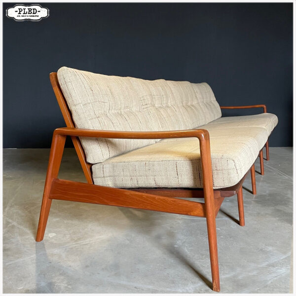 Vintage teak 4-zitsbank van Arne Wahl Iversen, sixties - Afbeelding 6