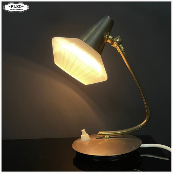 Mid-century messing bedlampje - Afbeelding 4