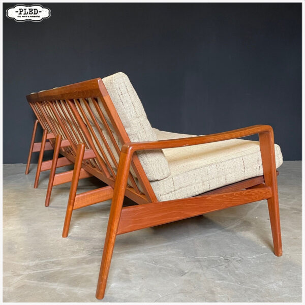 Vintage teak 4-zitsbank van Arne Wahl Iversen, sixties - Afbeelding 5