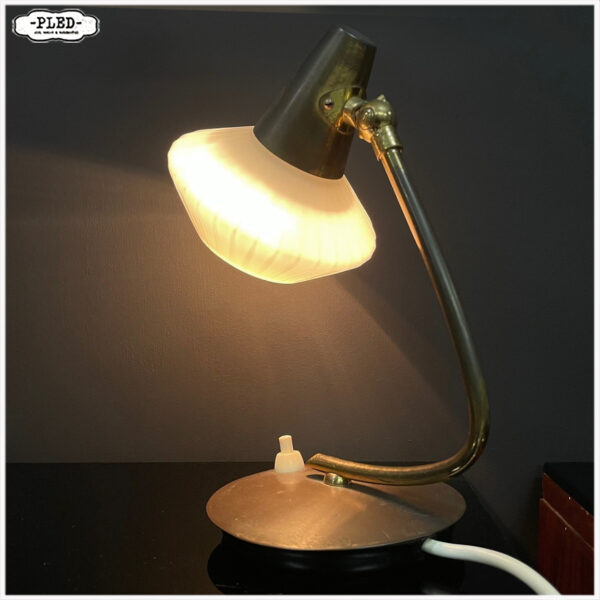 Mid-century messing bedlampje - Afbeelding 6