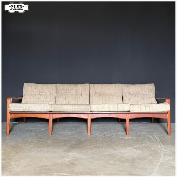 Vintage teak 4-zitsbank van Arne Wahl Iversen, sixties - Afbeelding 13