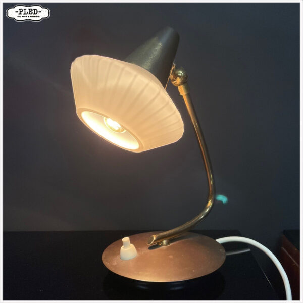 Mid-century messing bedlampje - Afbeelding 7