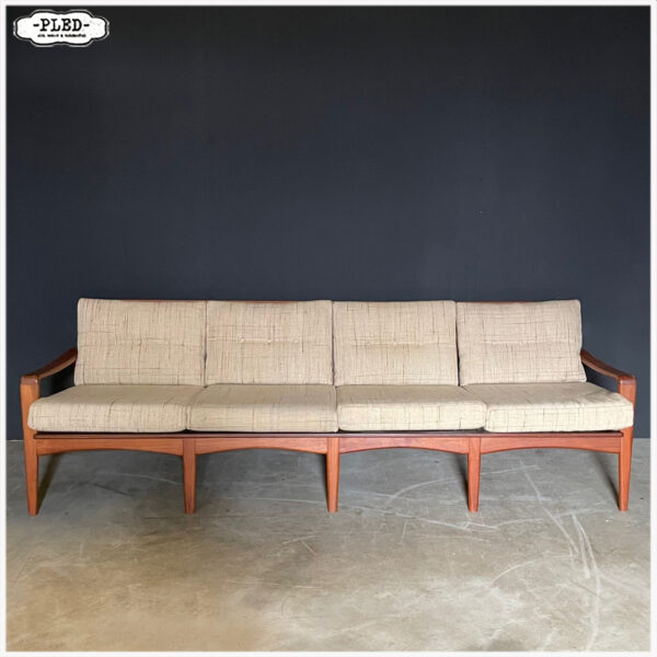 Vintage teak 4-zitsbank van Arne Wahl Iversen, sixties - Afbeelding 3