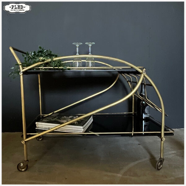 Midcentury Art Deco style serveer trolley - Afbeelding 3