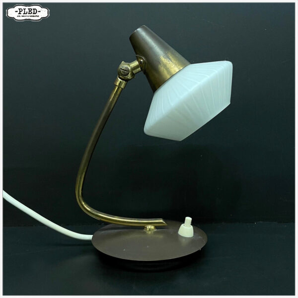 Mid-century messing bedlampje