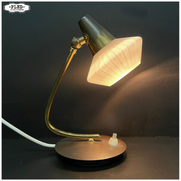 Mid-century messing bedlampje - Afbeelding 2