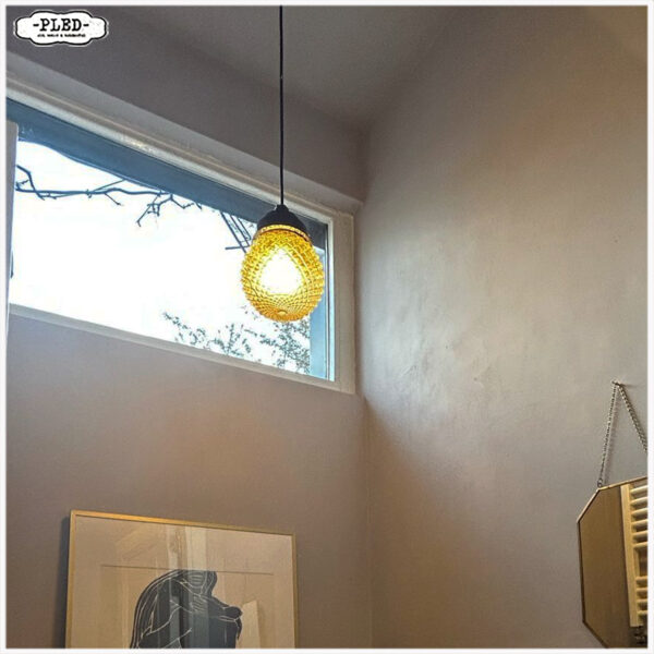 Bakelieten hanglamp met rond schutglas - Afbeelding 10