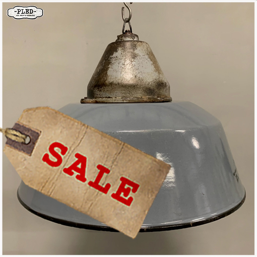 Blauw geëmailleerde industriële hanglamp