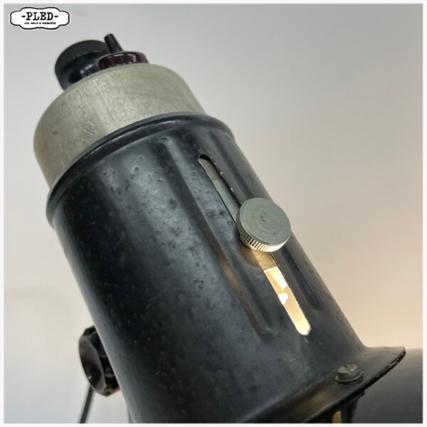 Oude werkplaatslamp met geëmailleerde kap en verstelbare fitting - Afbeelding 15