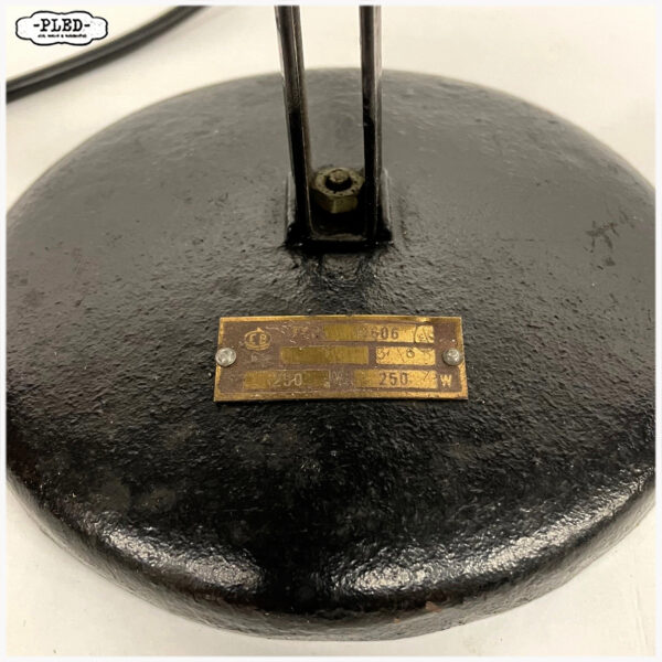 Oude werkplaatslamp met geëmailleerde kap en verstelbare fitting - Afbeelding 17