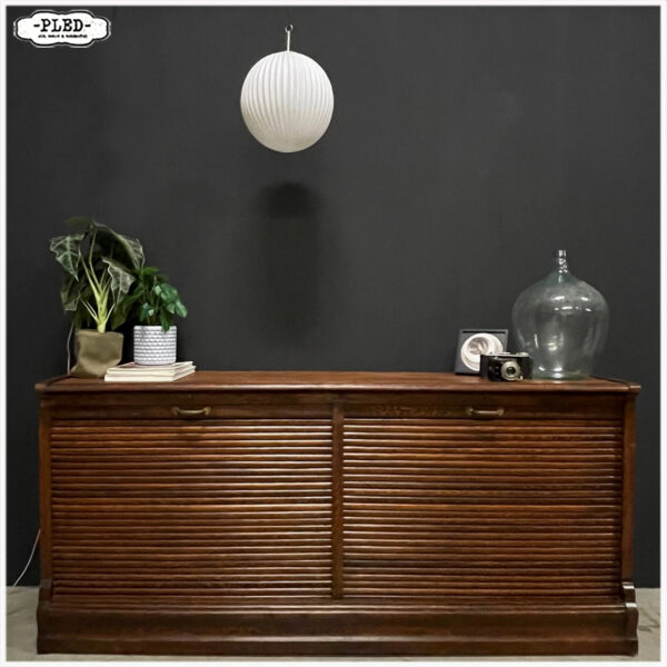 Prachtige, oude, opaalglazen hanglamp / globe - Afbeelding 6