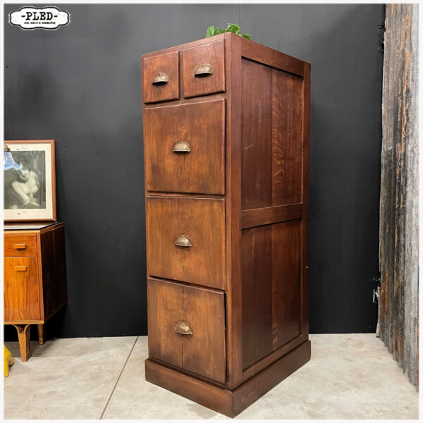 Oude houten archiefkast / ladekast - Afbeelding 4