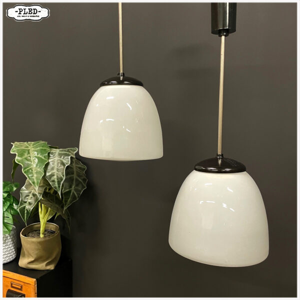 Art deco opaline plafondlampen - Afbeelding 5