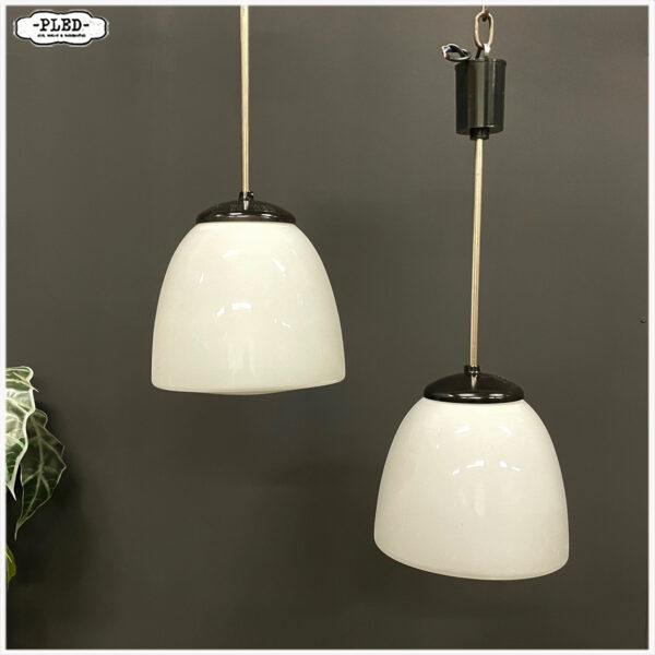 Art deco opaline plafondlampen - Afbeelding 6
