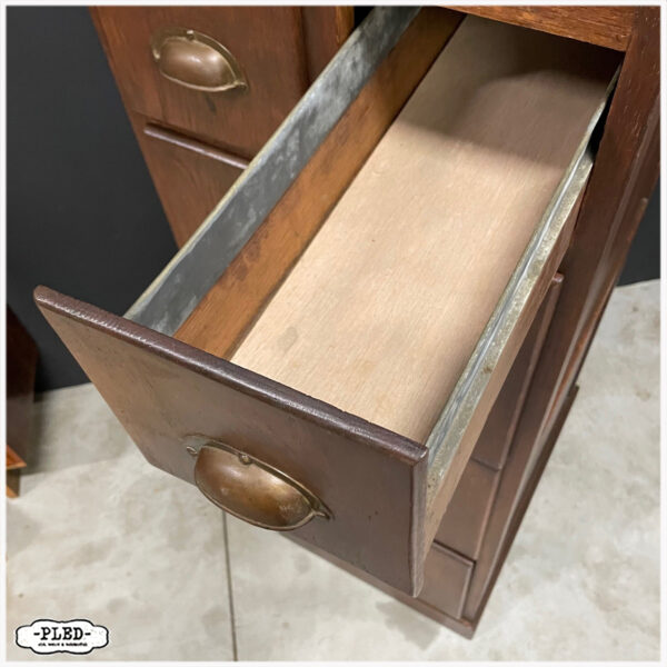 Oude houten archiefkast / ladekast - Afbeelding 11