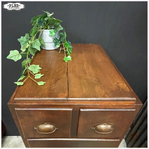Oude houten archiefkast / ladekast - Afbeelding 10
