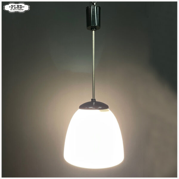 Art deco opaline plafondlampen - Afbeelding 3