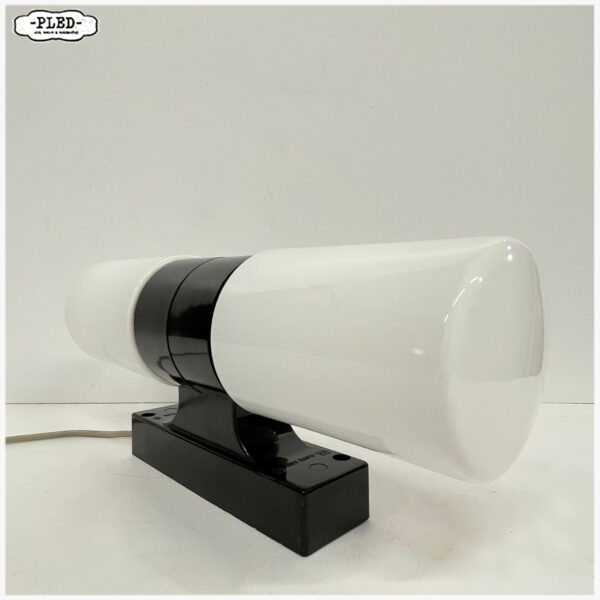 Vintage bakelieten wandlamp met melkglas - Afbeelding 3