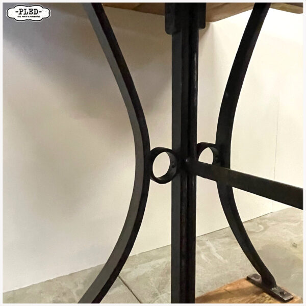 Grote industriële hard houten tafel (283,5 cm lang) - Afbeelding 14
