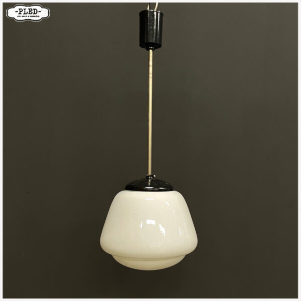 art deco opaline plafondlamp (middel groot)