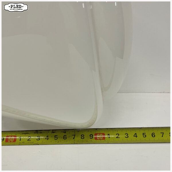 art deco opaline plafondlamp (middel groot) - Afbeelding 6