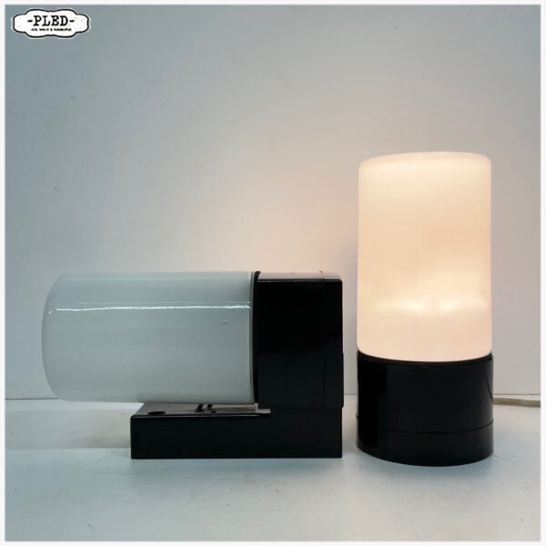 Vintage bakelieten wandlamp / badkamerlamp met opaline glas - Afbeelding 2