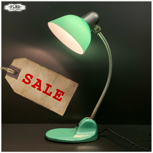 Bureaulamp met glazen kap, door Siemens & Schuckert, circa 1930