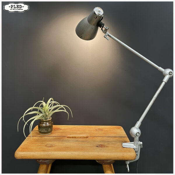Franse Lumina atelierlamp, met tafelklem - Afbeelding 3
