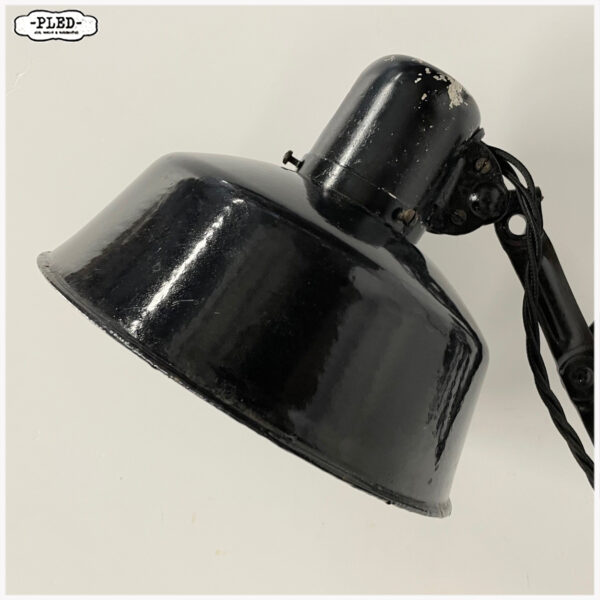 Oude industriële schaarlamp met geëmailleerde kap - Afbeelding 11