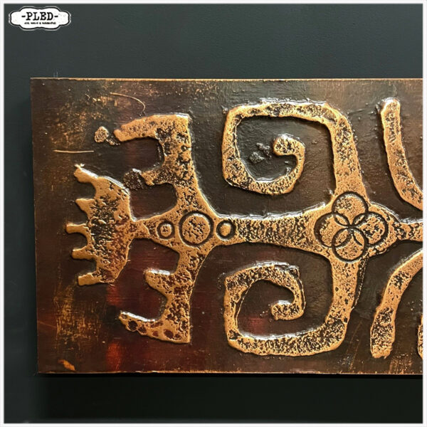 Tribal art reliëf wandpaneel - Afbeelding 8