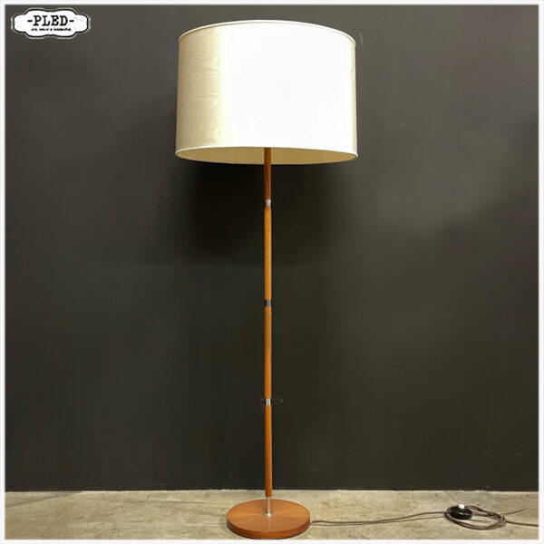 Vintage teakhouten vloerlamp - Afbeelding 2