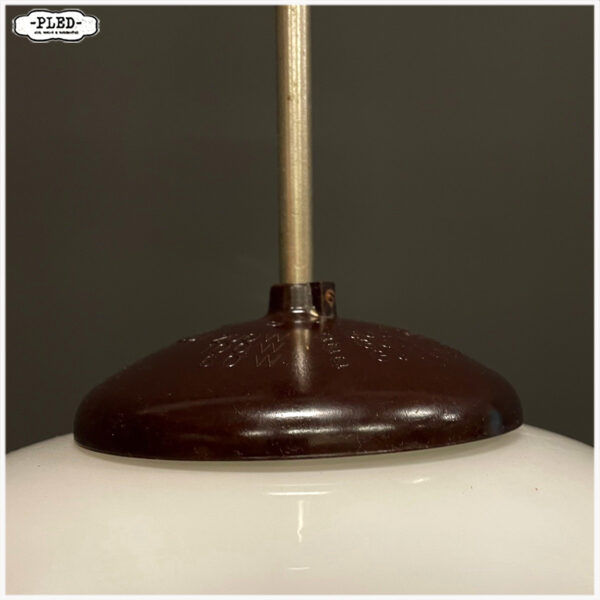 art deco opaline plafondlamp (middel groot) - Afbeelding 5