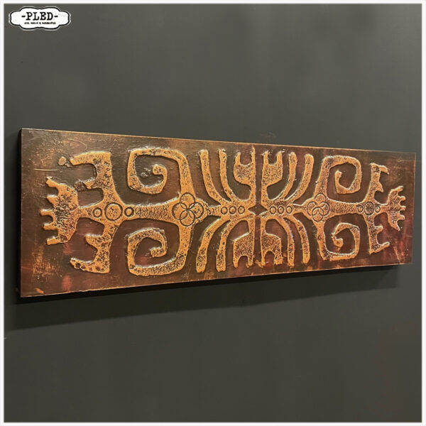 Tribal art reliëf wandpaneel - Afbeelding 3
