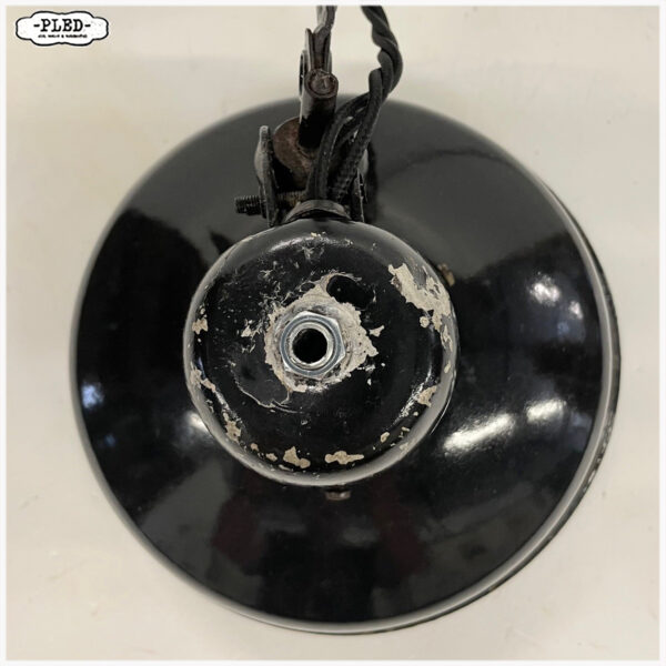 Oude industriële schaarlamp met geëmailleerde kap - Afbeelding 12