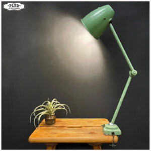 Twee armige werkplaatslamp met tafelklem