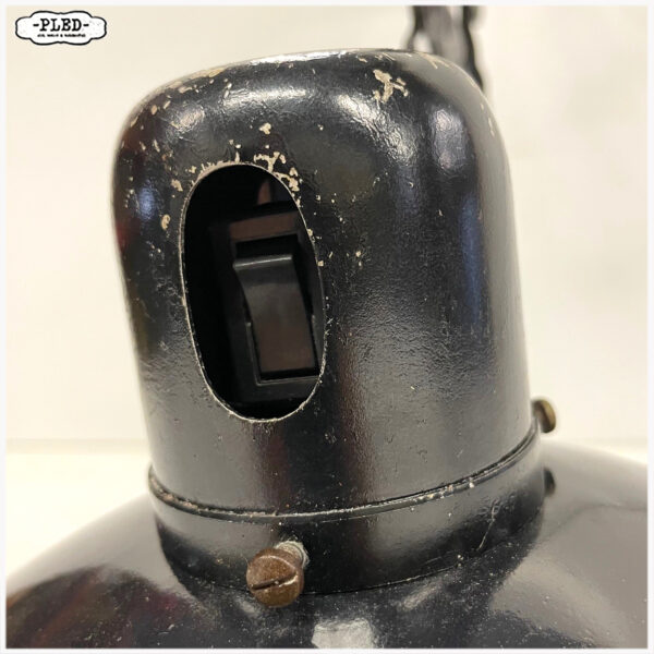 Oude industriële schaarlamp met geëmailleerde kap - Afbeelding 15