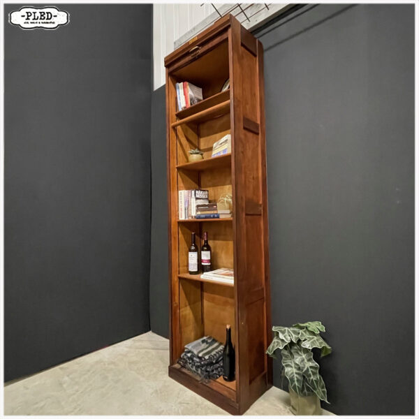 Oude, hoge, houten roldeurkast - Afbeelding 5