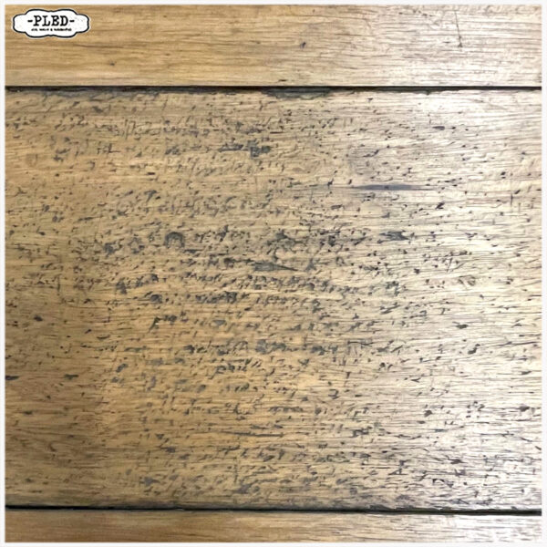 Grote industriële hard houten tafel (283,5 cm lang) - Afbeelding 11