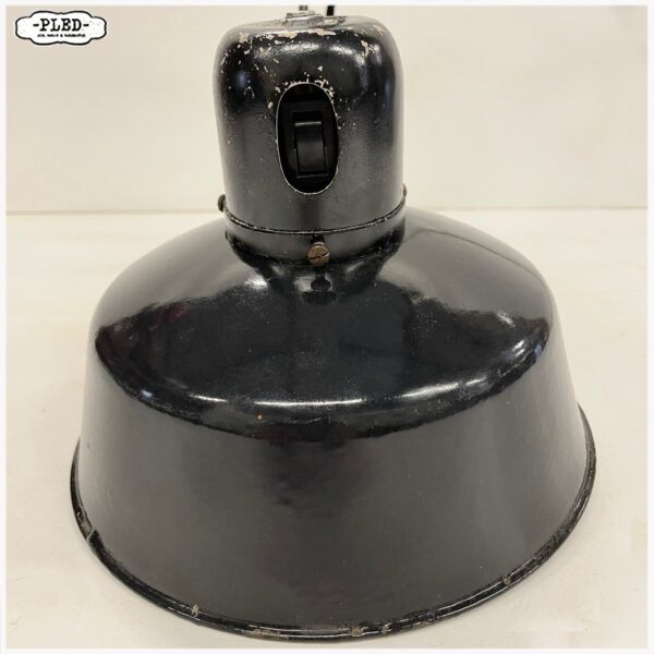 Oude industriële schaarlamp met geëmailleerde kap - Afbeelding 13