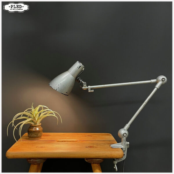 Franse Lumina atelierlamp, met tafelklem - Afbeelding 5