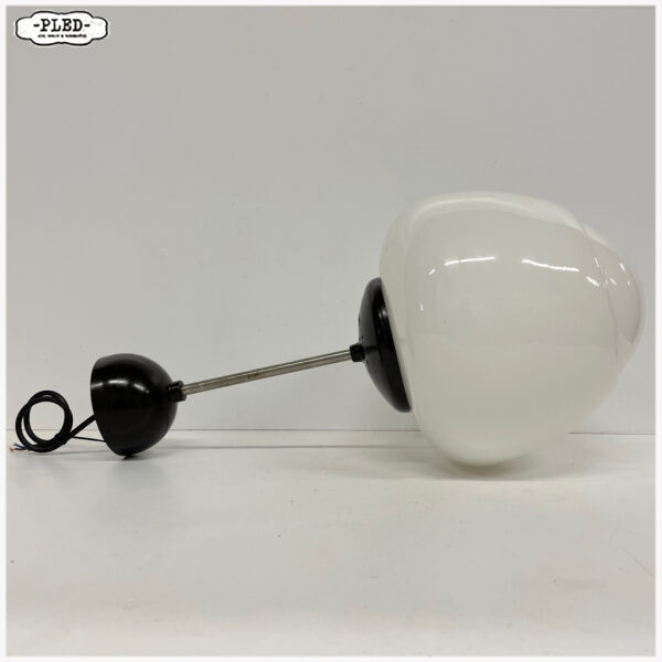 art deco opaline plafondlamp (middel groot) - Afbeelding 8
