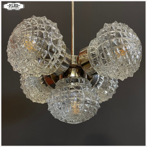 Vintage kroonluchter van Miroslav Cermak voor Lustry Kamenicky Senov, jaren 70 - Afbeelding 7