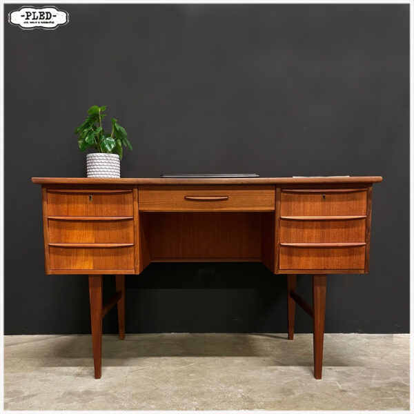 Vintage teak houten bureau - Afbeelding 5